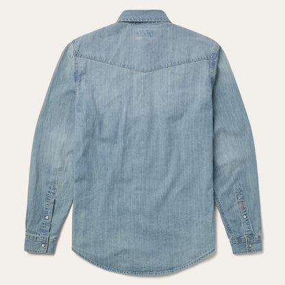 Long-Sleeved Denim Shirt | Stetson Blue