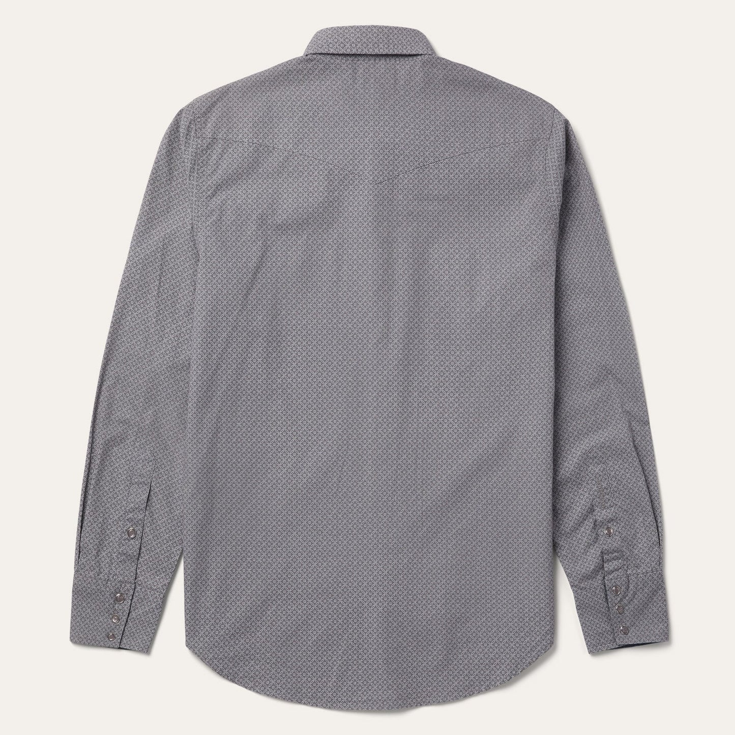 Diamond Print Western Shirt | Stetson Grey