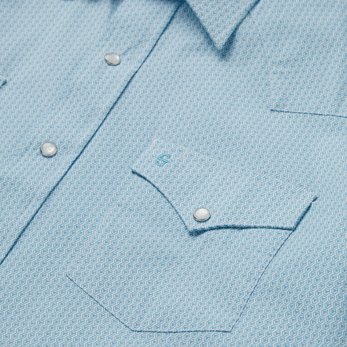 Geo Western Shirt | Stetson Blue