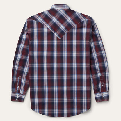 Good Luck Plaid Western Shirt | Stetson Wine