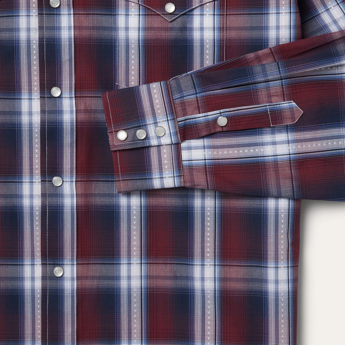 Good Luck Plaid Western Shirt | Stetson Wine
