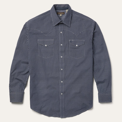 Diamond Geo Western Shirt | Stetson Blue