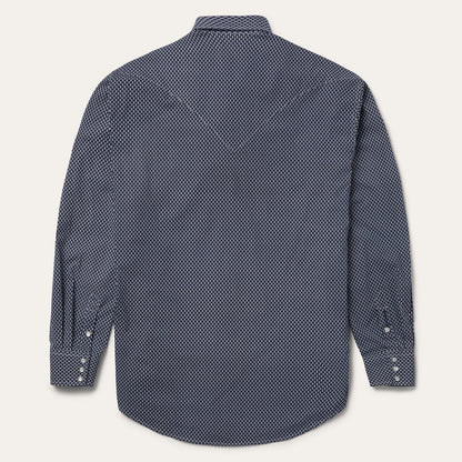 Diamond Geo Western Shirt | Stetson Blue