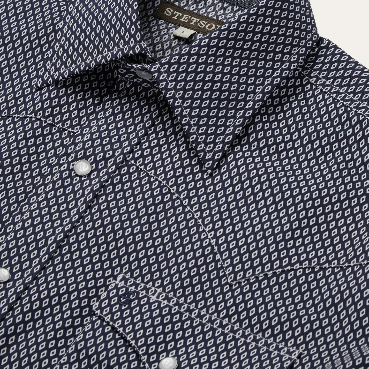 Diamond Geo Western Shirt | Stetson Blue