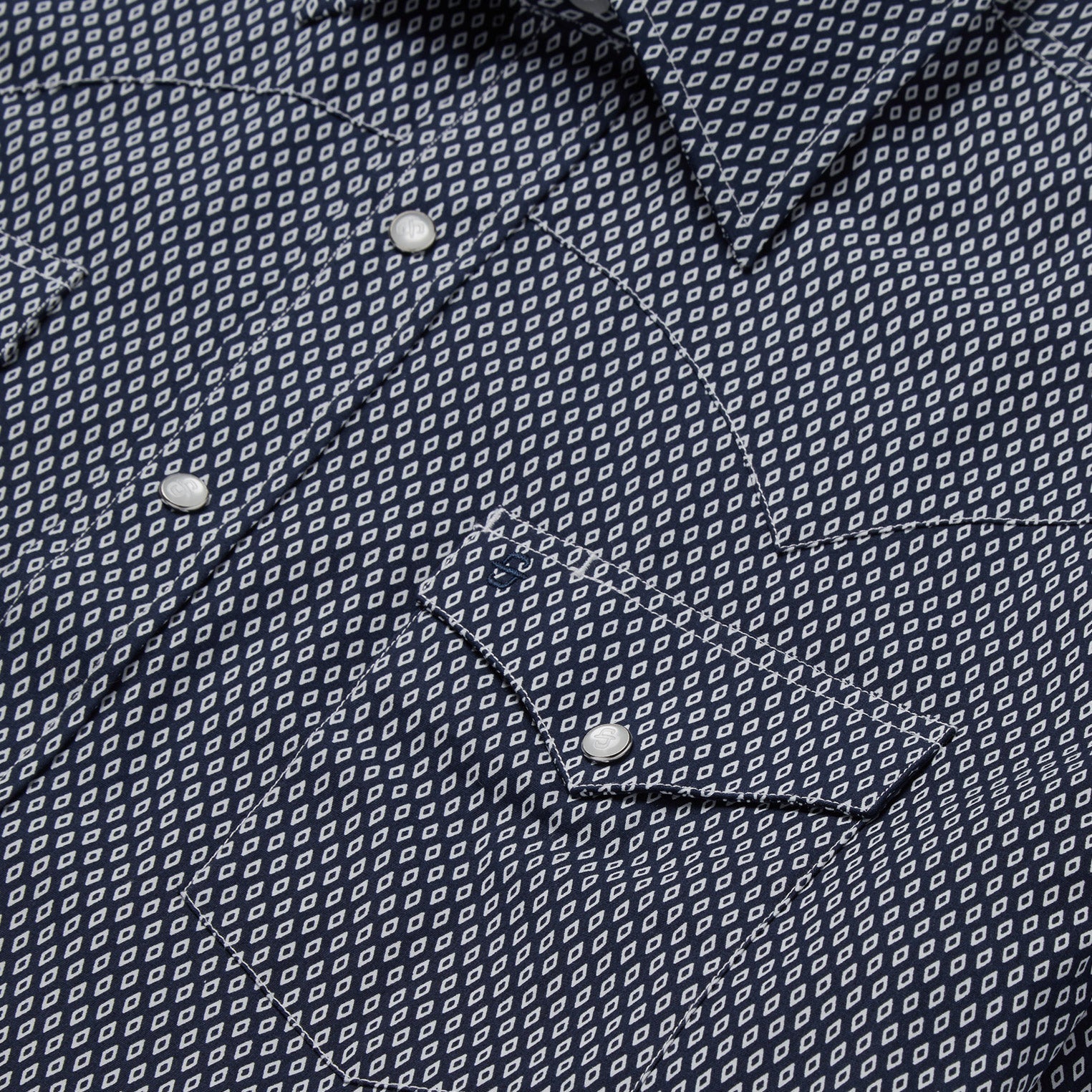 Diamond Geo Western Shirt | Stetson Blue
