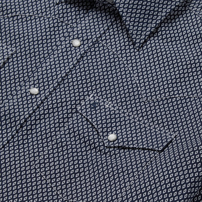Diamond Geo Western Shirt | Stetson Blue