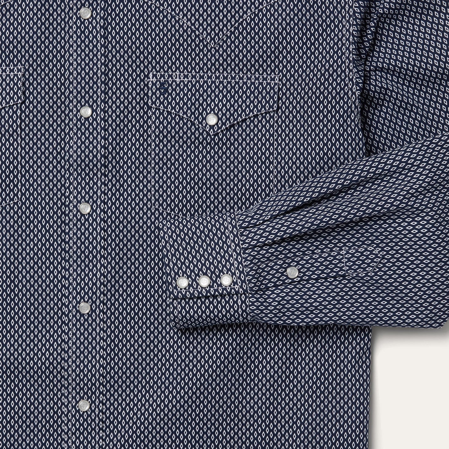 Diamond Geo Western Shirt | Stetson Blue