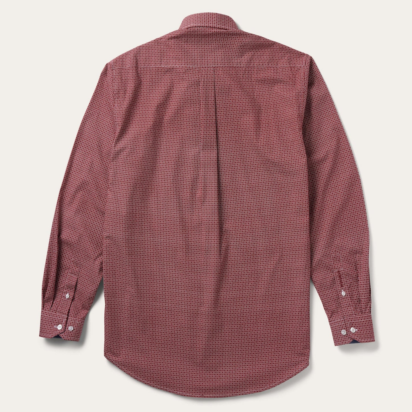 Micro Print Button-Front Shirt | Stetson Red