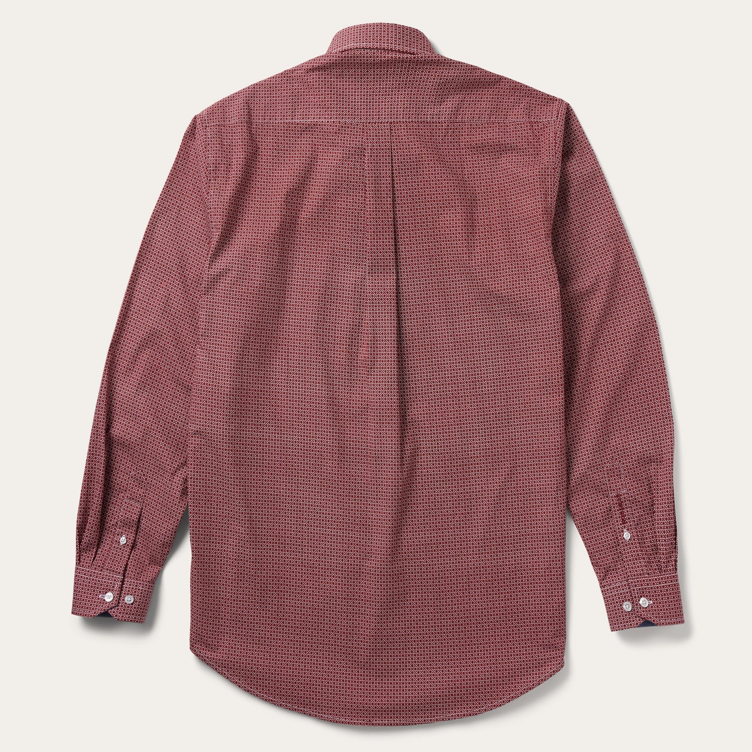 Micro Print Button-Front Shirt | Stetson Red
