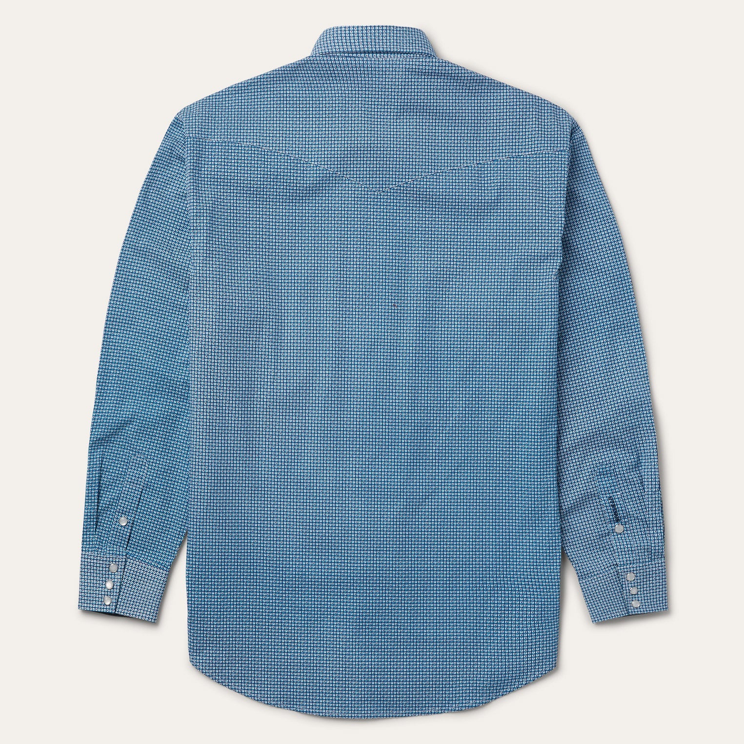 Micro Print Western Shirt | Stetson Blue