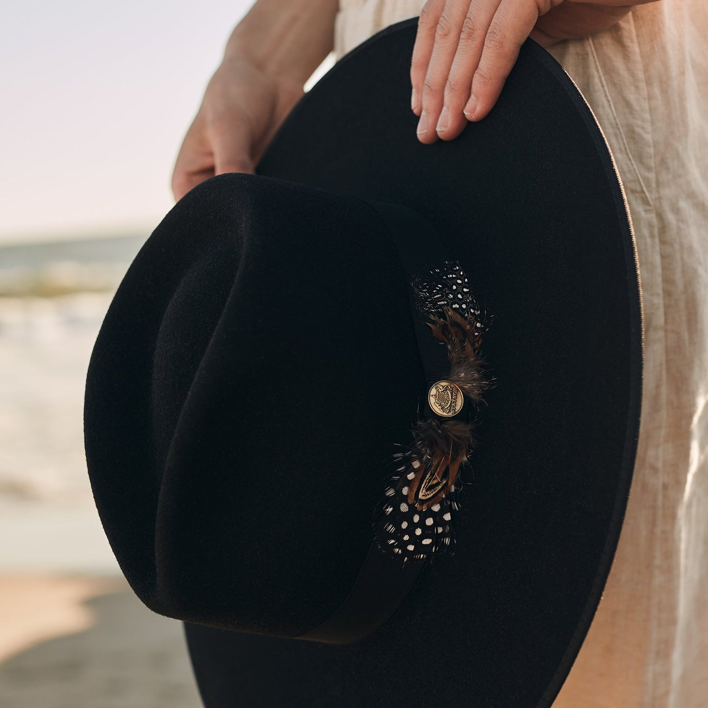 Midtown Wide Flat Brim Hat | Stetson Black