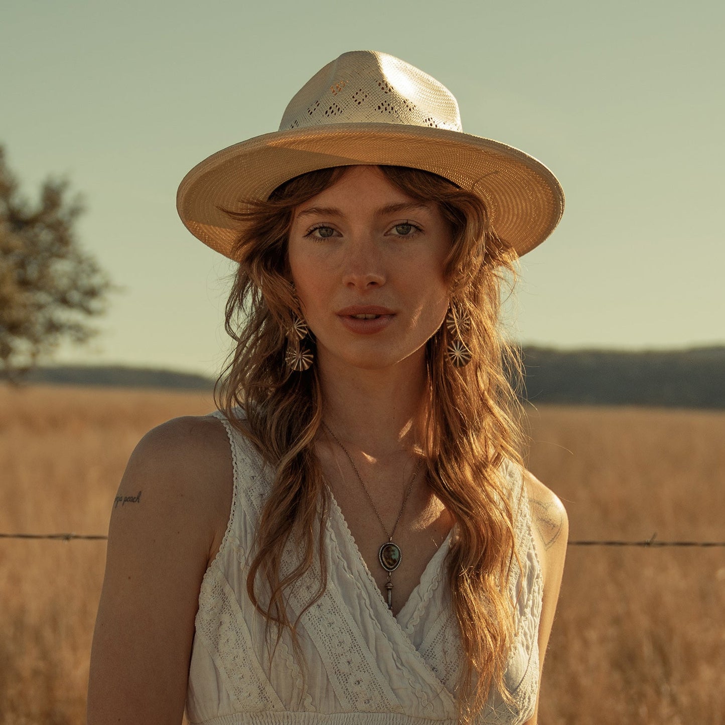 Andromeda Vented Straw Fedora | Stetson Natural