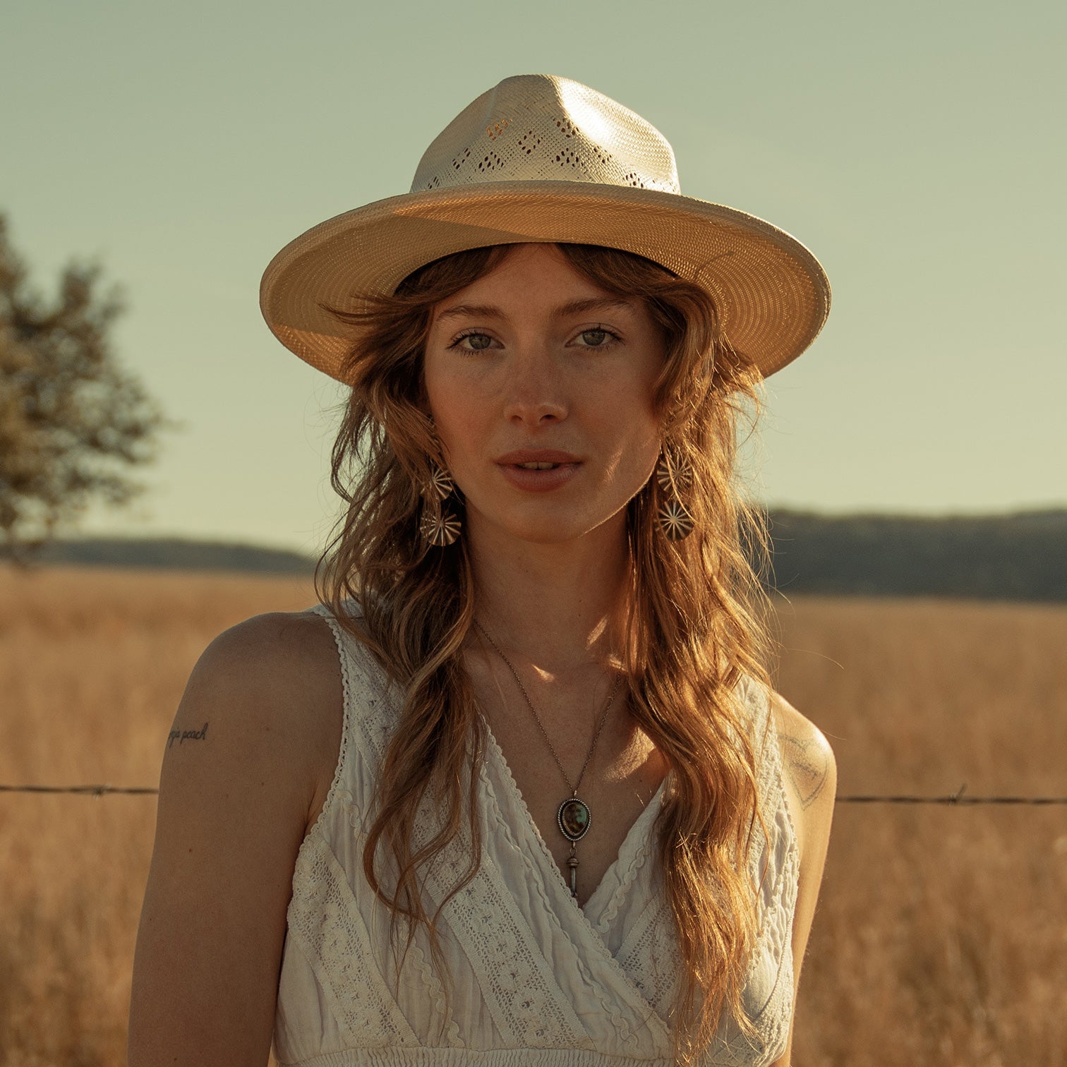 Andromeda Vented Straw Fedora | Stetson Natural