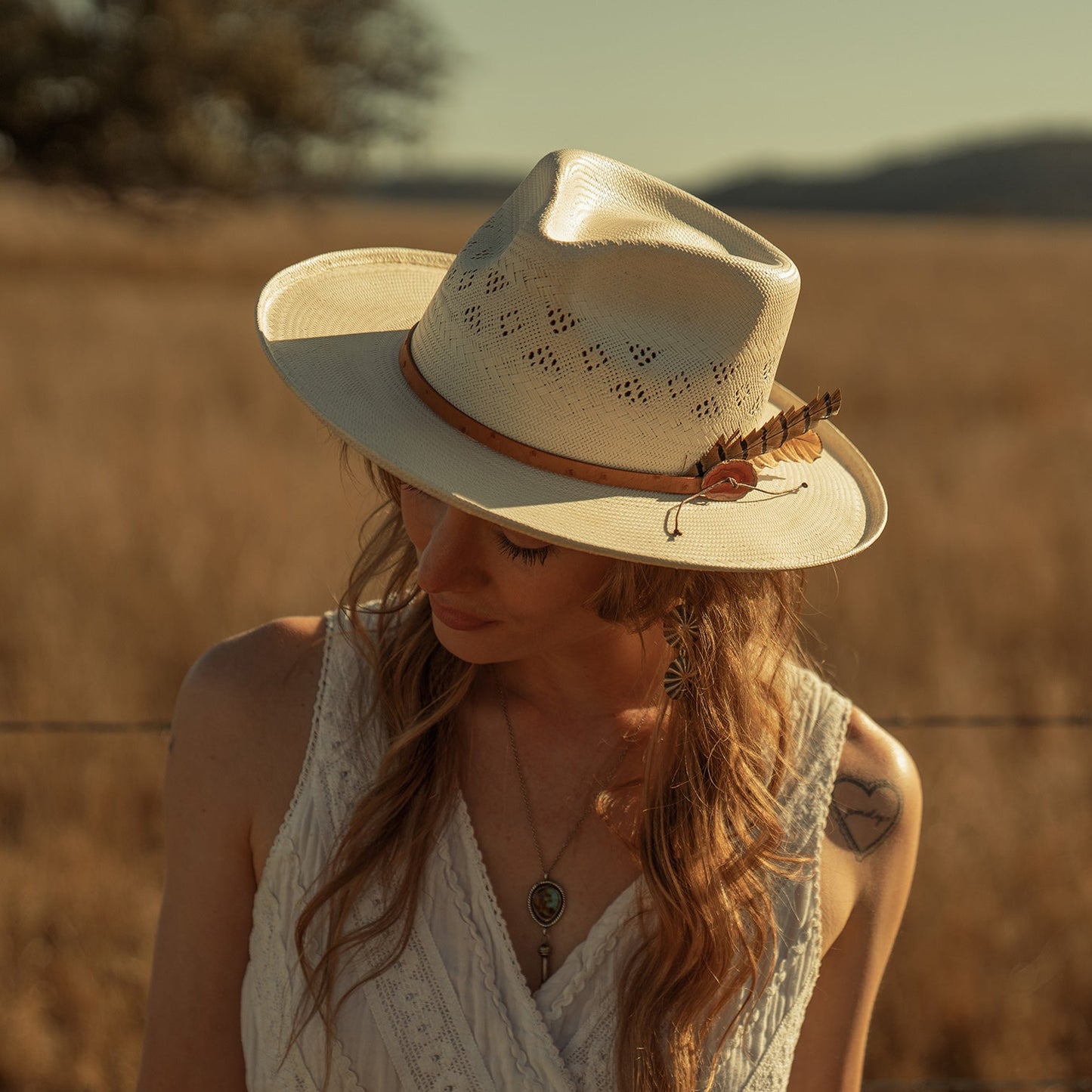 Andromeda Vented Straw Fedora | Stetson Natural