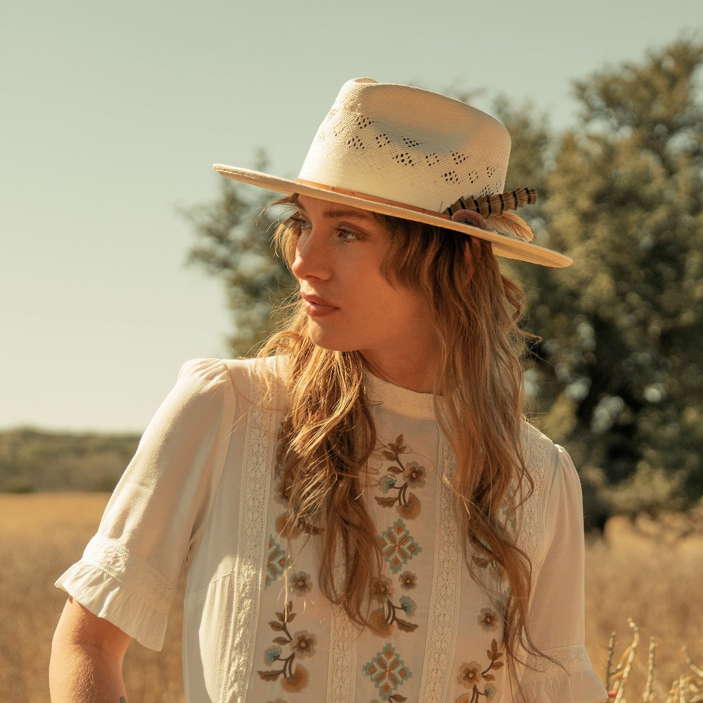 Andromeda Vented Straw Fedora | Stetson Natural