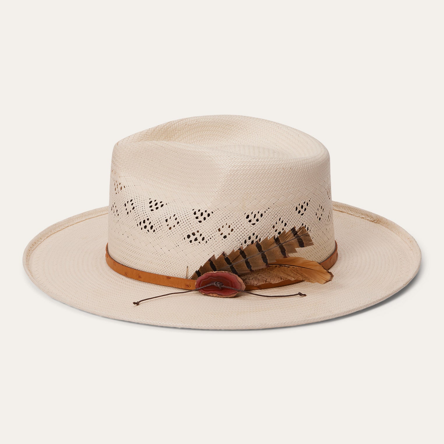 Andromeda Vented Straw Fedora | Stetson Natural
