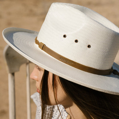 Helena Straw Fedora | Stetson Natural