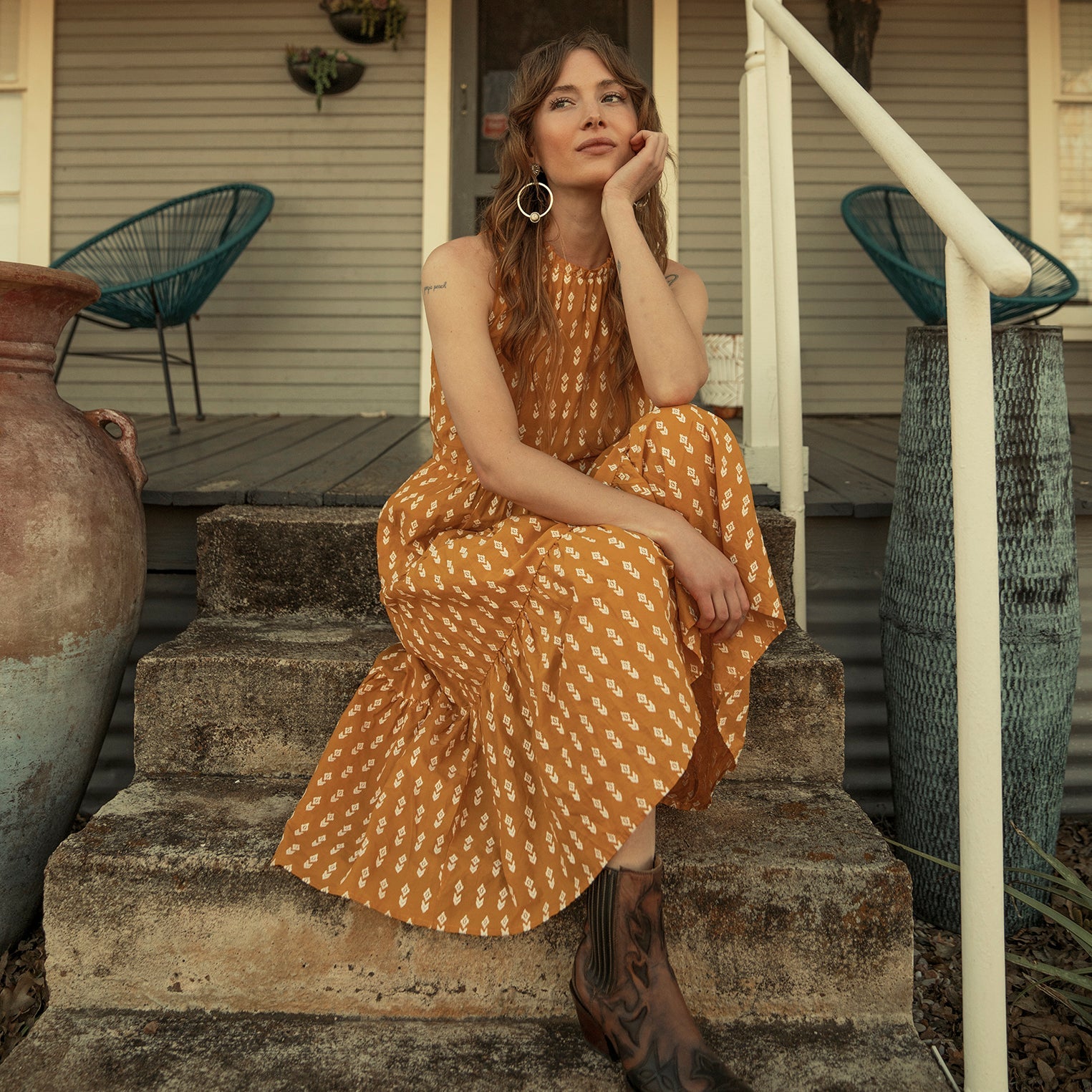 Aztec Dress | Stetson Yellow