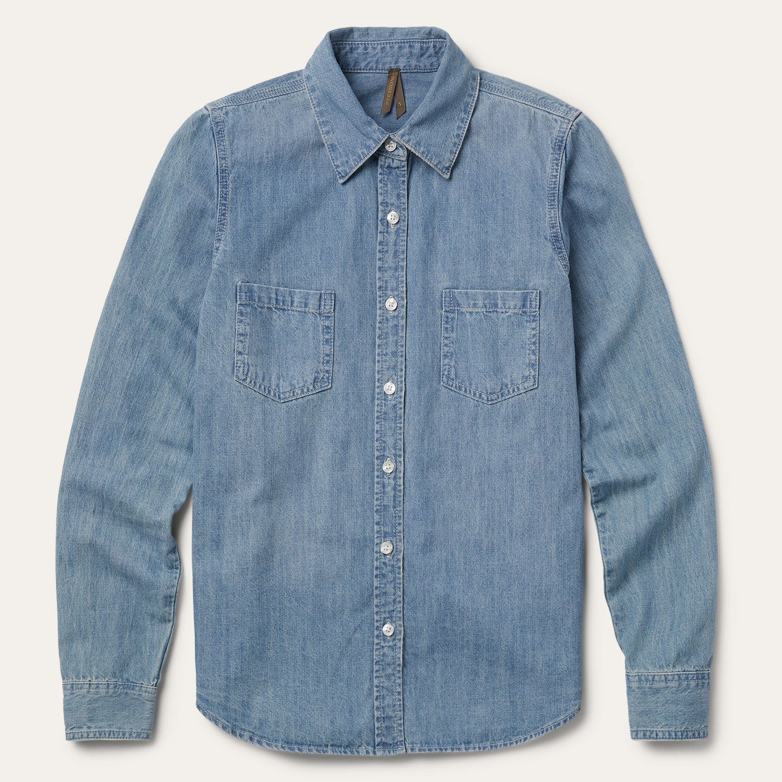Long-Sleeved Denim Shirt | Stetson Blue