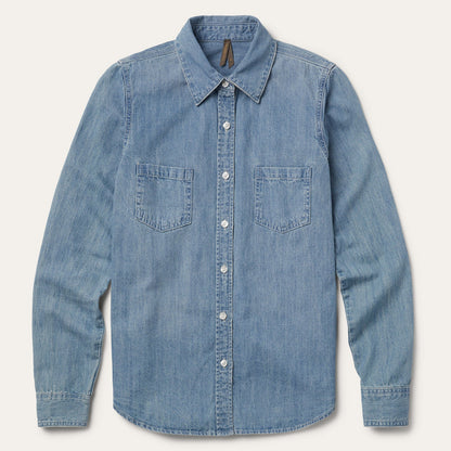 Long-Sleeved Denim Shirt | Stetson Blue