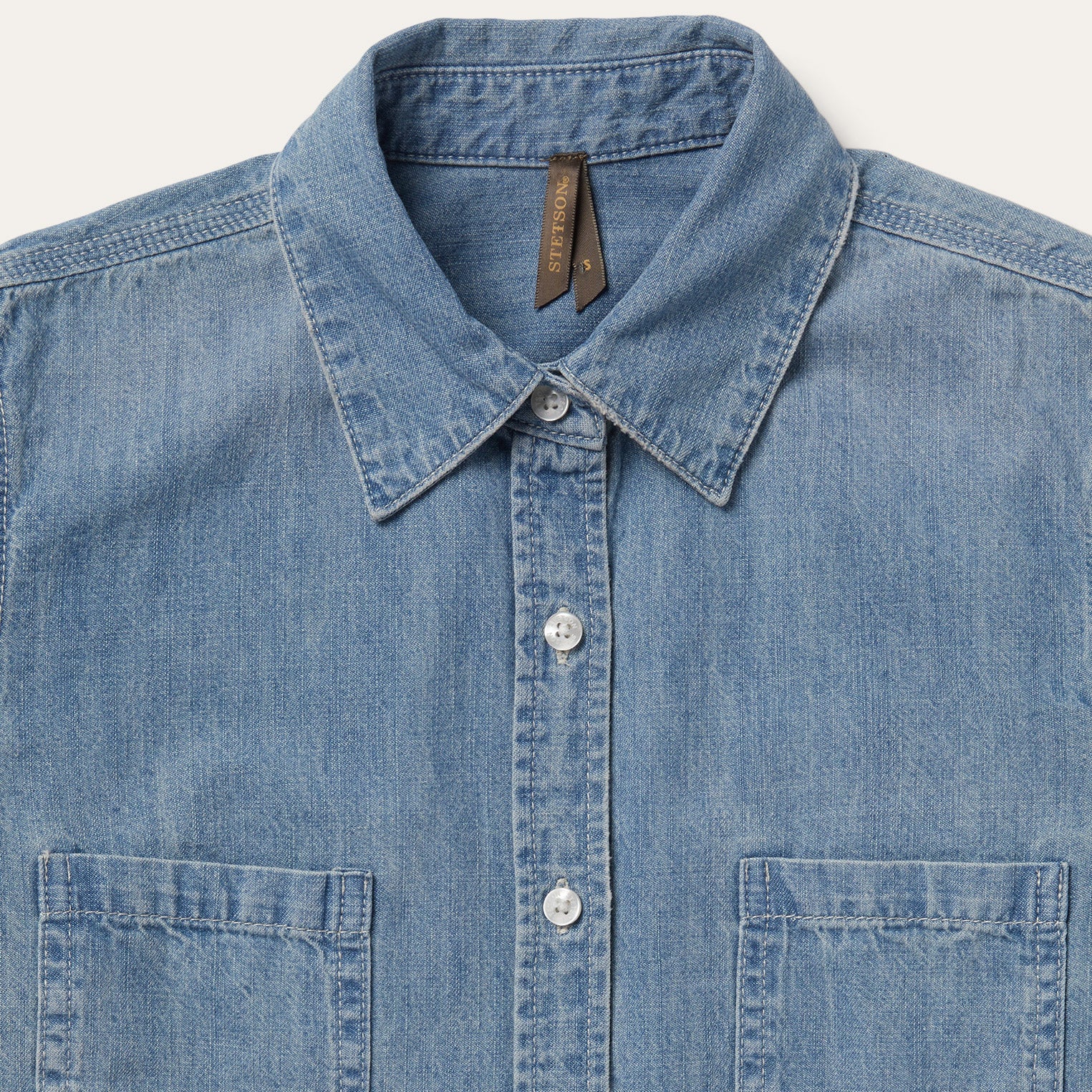 Long-Sleeved Denim Shirt | Stetson Blue