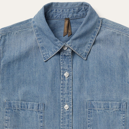 Long-Sleeved Denim Shirt | Stetson Blue