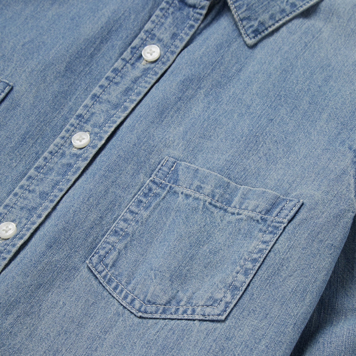 Long-Sleeved Denim Shirt | Stetson Blue