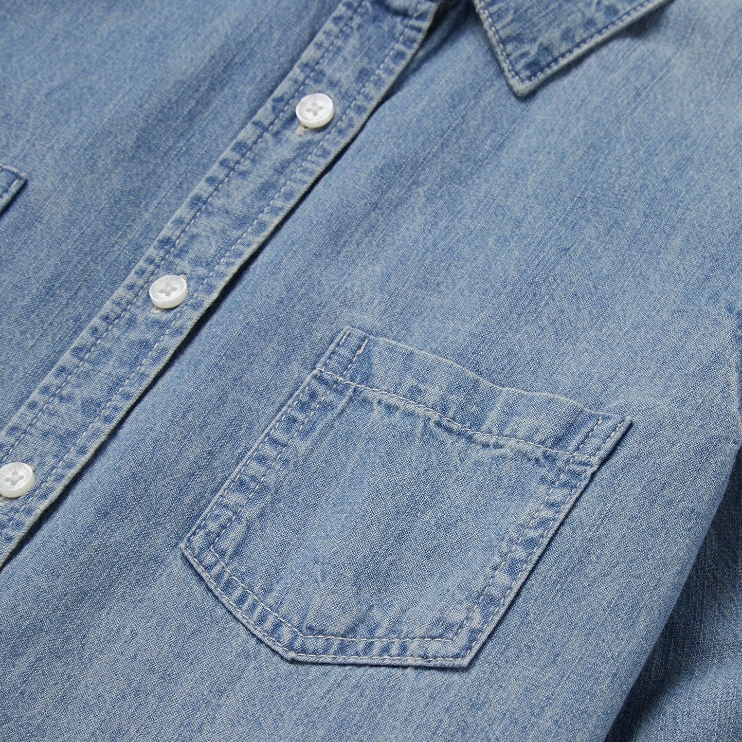 Long-Sleeved Denim Shirt | Stetson Blue