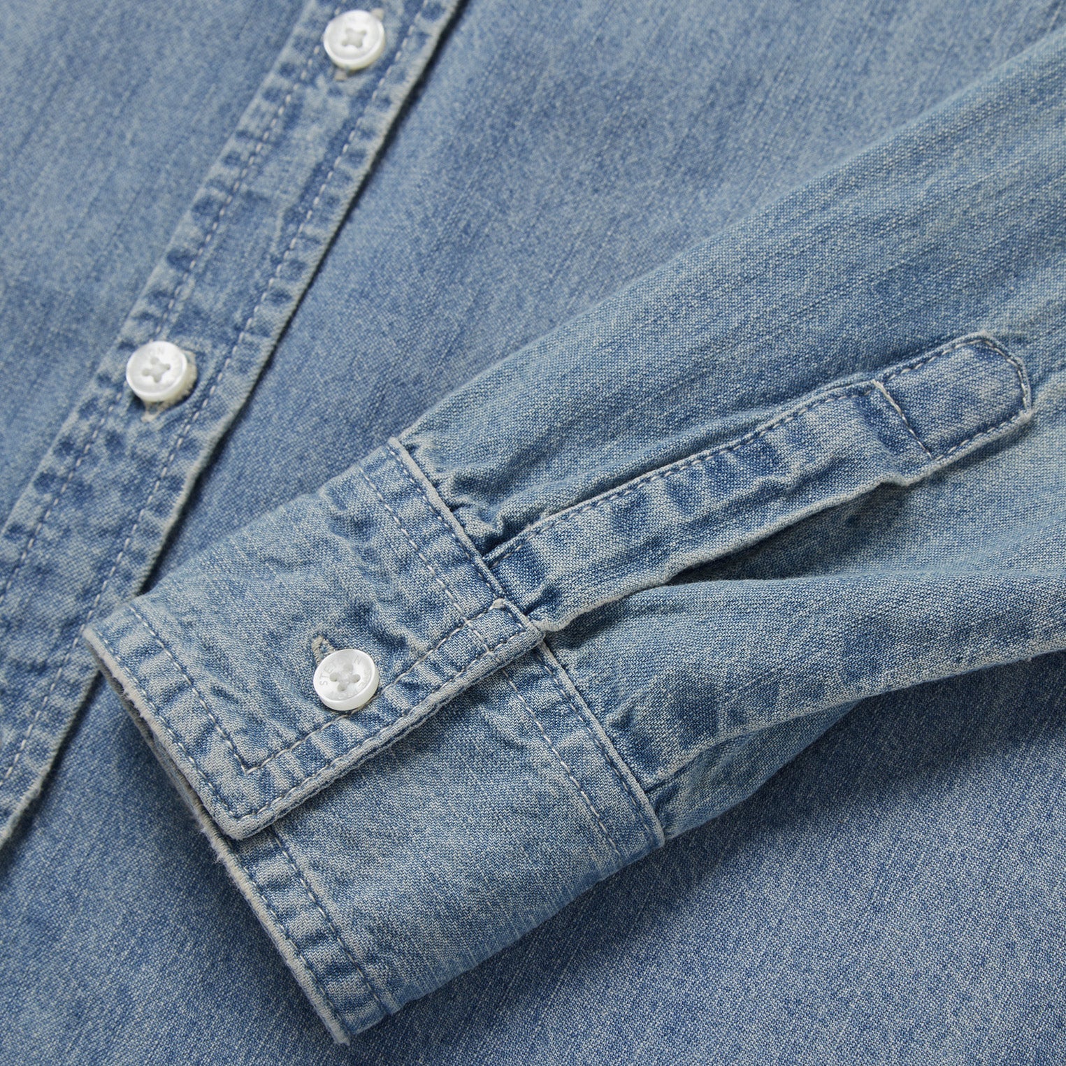 Long-Sleeved Denim Shirt | Stetson Blue