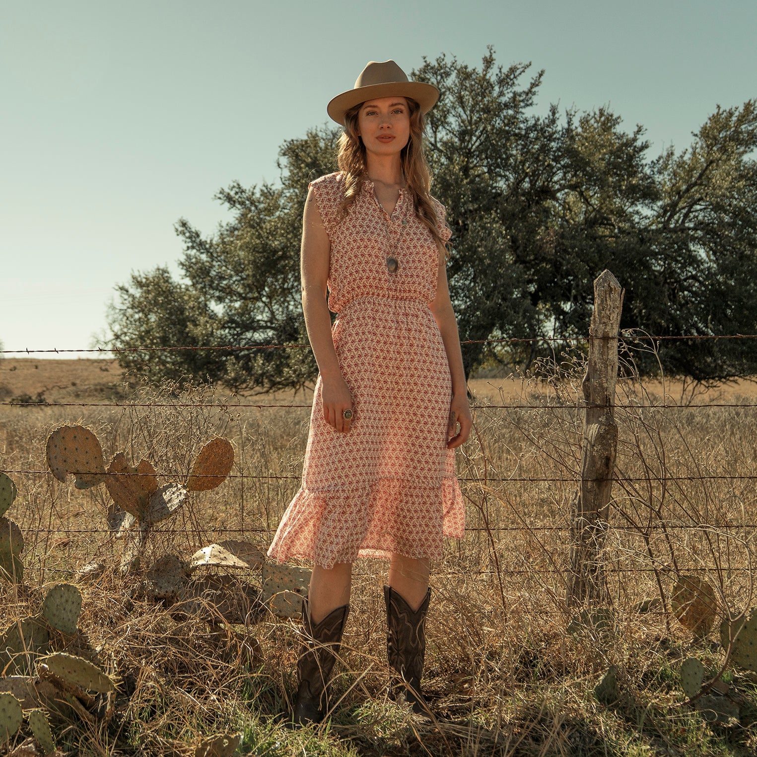 Cottage Floral Dress | Stetson Red