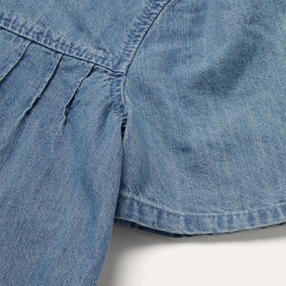 Short-Sleeved Denim Blouse | Stetson Blue