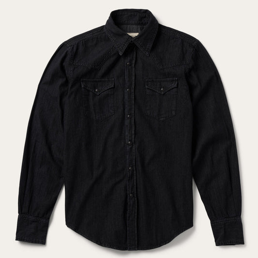 Modern Denim Western Shirt | Stetson Black