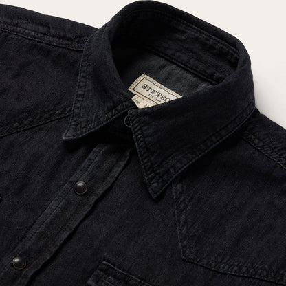 Modern Denim Western Shirt | Stetson Black