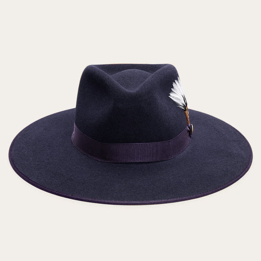 Midtown Wide Flat Brim Hat | Stetson Navy