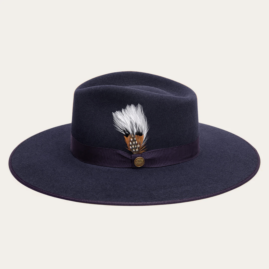Midtown Wide Flat Brim Hat | Stetson Navy