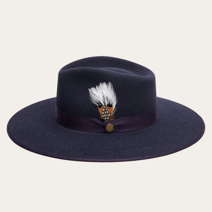 Midtown Wide Flat Brim Hat | Stetson Navy