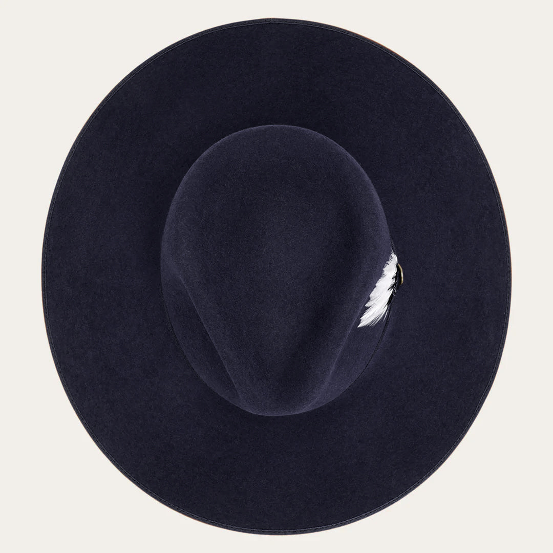 Midtown Wide Flat Brim Hat | Stetson Navy