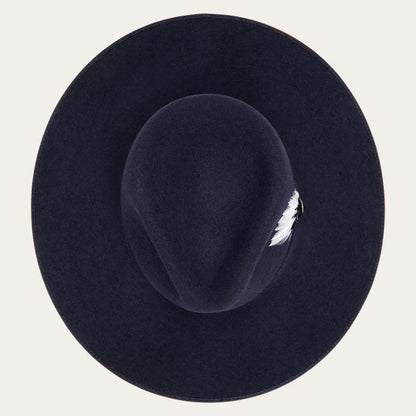 Midtown Wide Flat Brim Hat | Stetson Navy