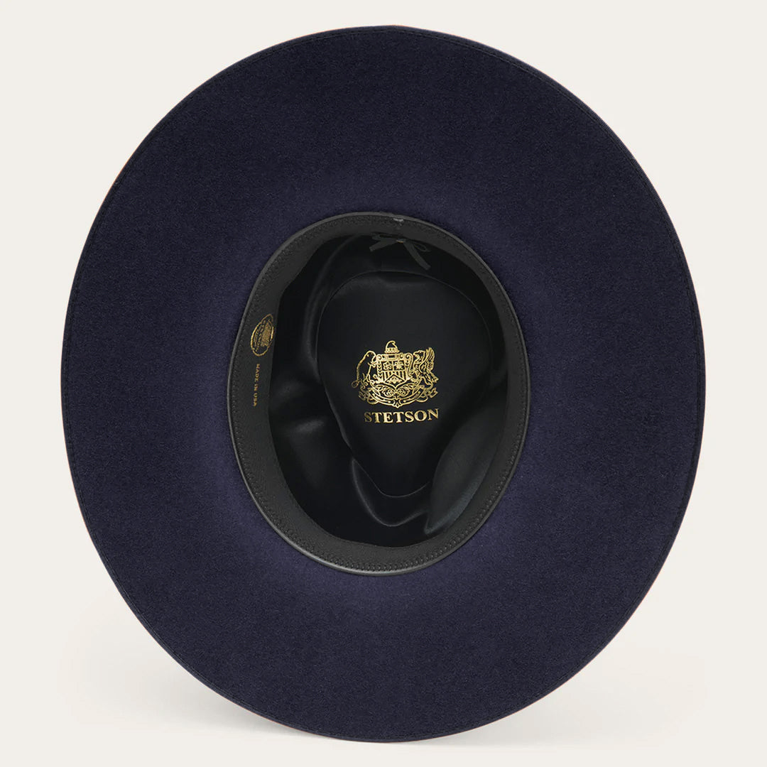 Midtown Wide Flat Brim Hat | Stetson Navy
