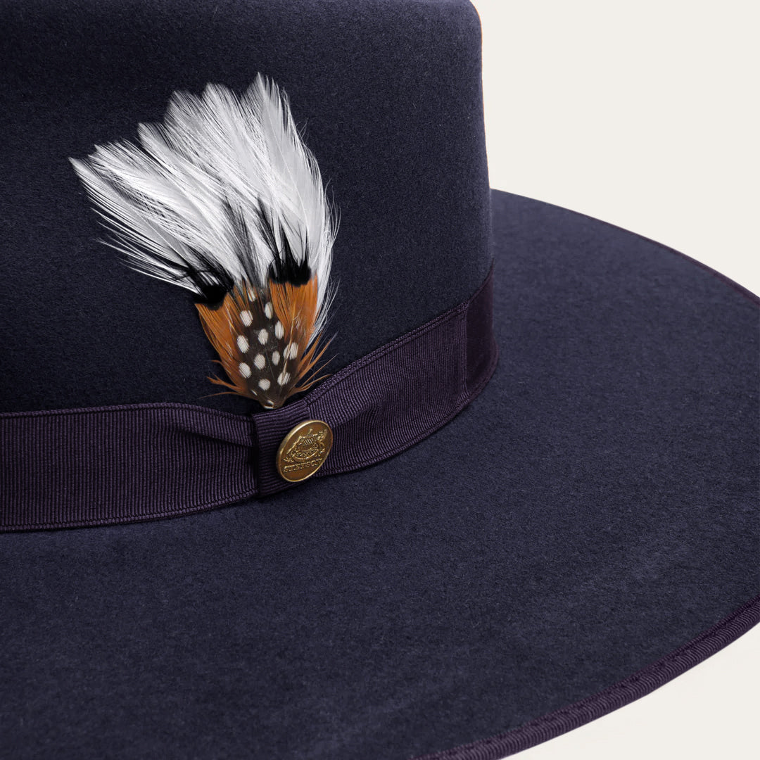 Midtown Wide Flat Brim Hat | Stetson Navy