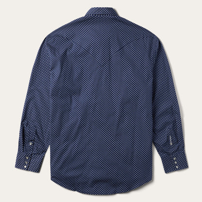 Blue Polaris Geo Print Western Shirt | Stetson Blue
