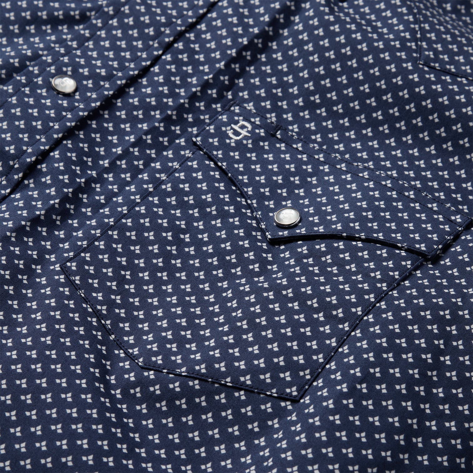 Blue Polaris Geo Print Western Shirt | Stetson Blue