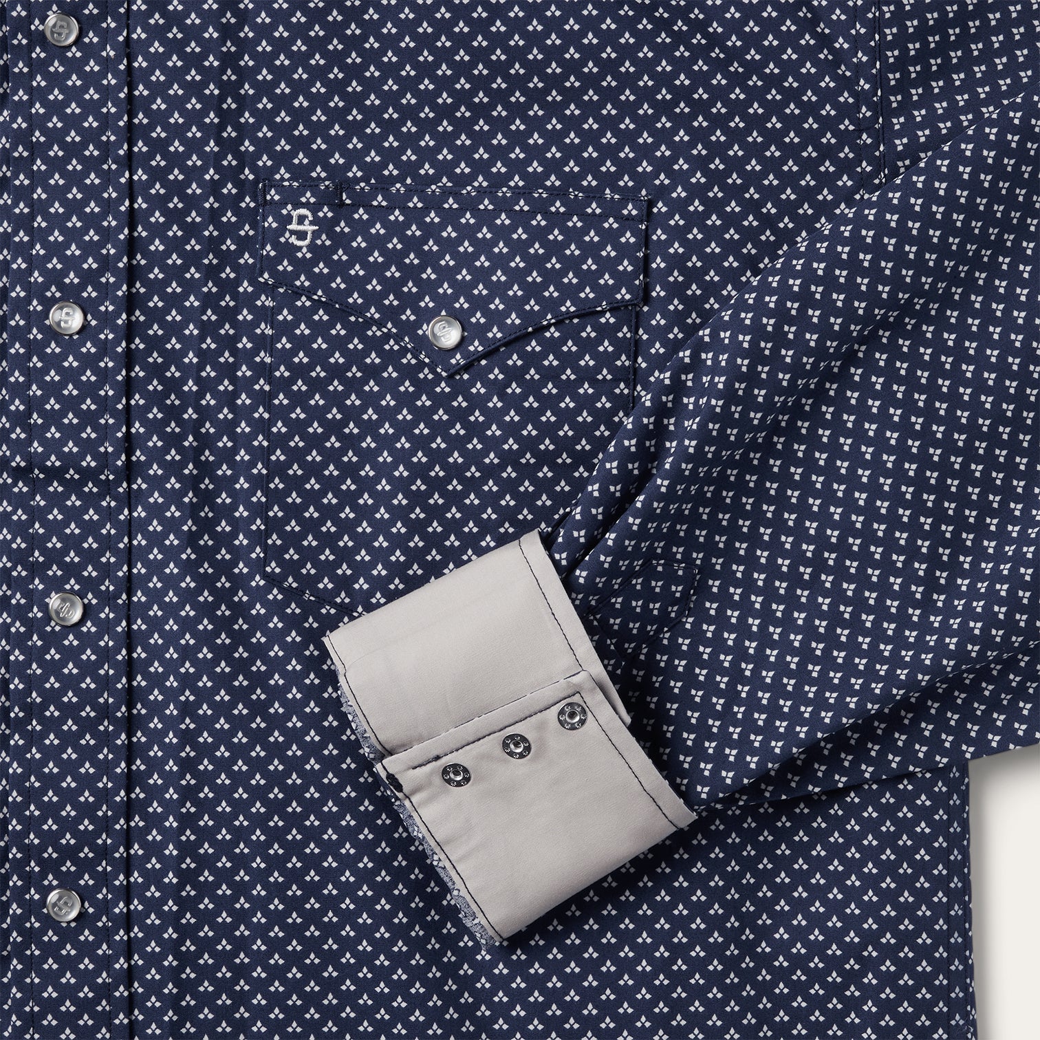 Blue Polaris Geo Print Western Shirt | Stetson Blue