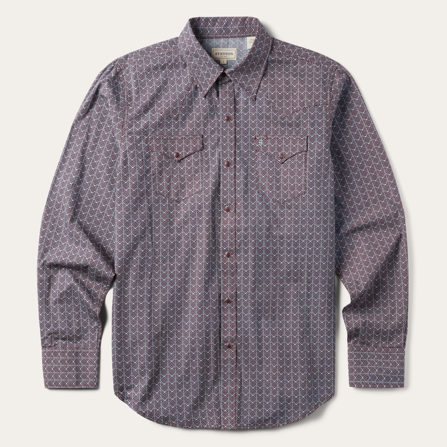 Chevron Grid Shirt | Stetson Brown