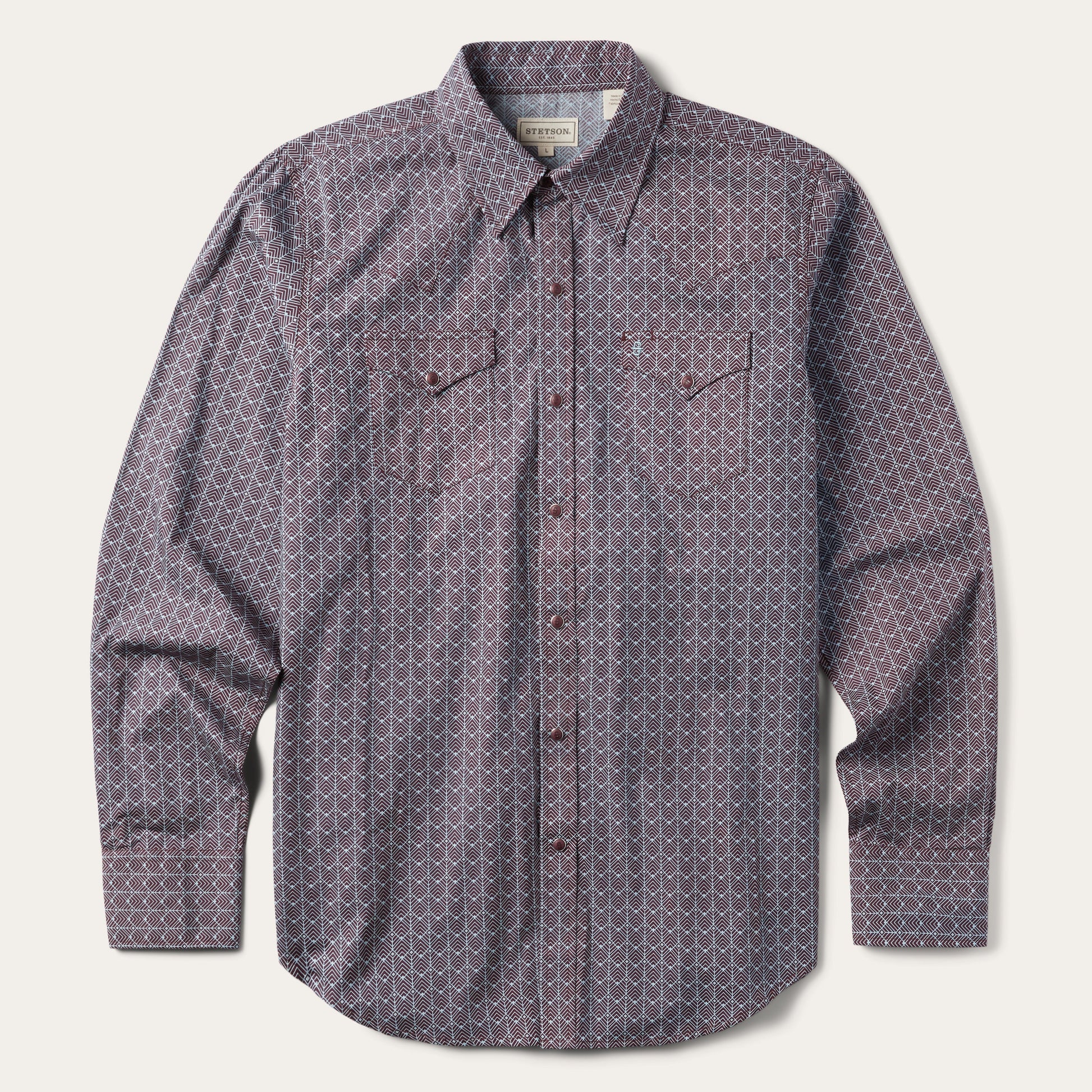 Chevron Grid Shirt | Stetson Brown