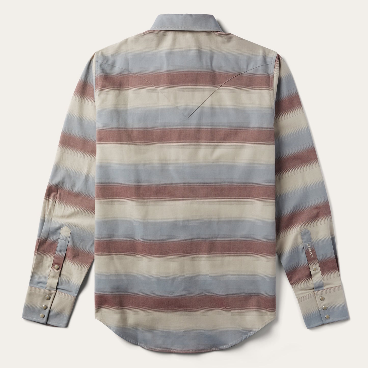 Ombre Stripe Twill Shirt | Stetson Wine