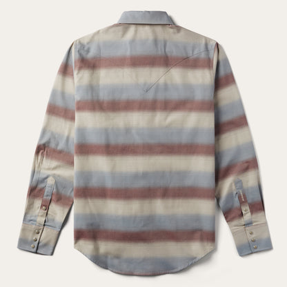 Ombre Stripe Twill Shirt | Stetson Wine
