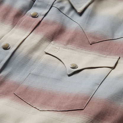Ombre Stripe Twill Shirt | Stetson Wine
