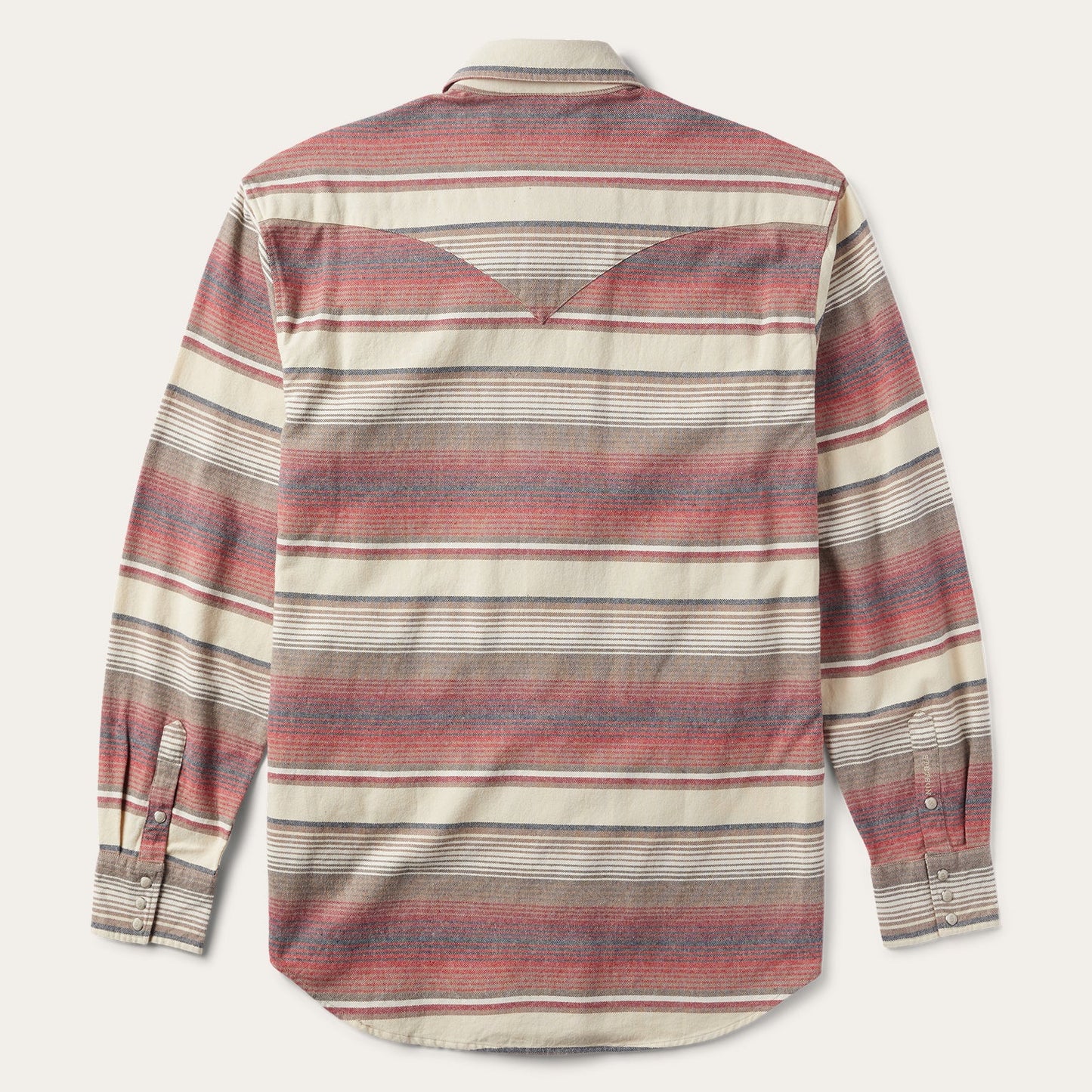 Brushed Twill Striped Shirt | Stetson Red