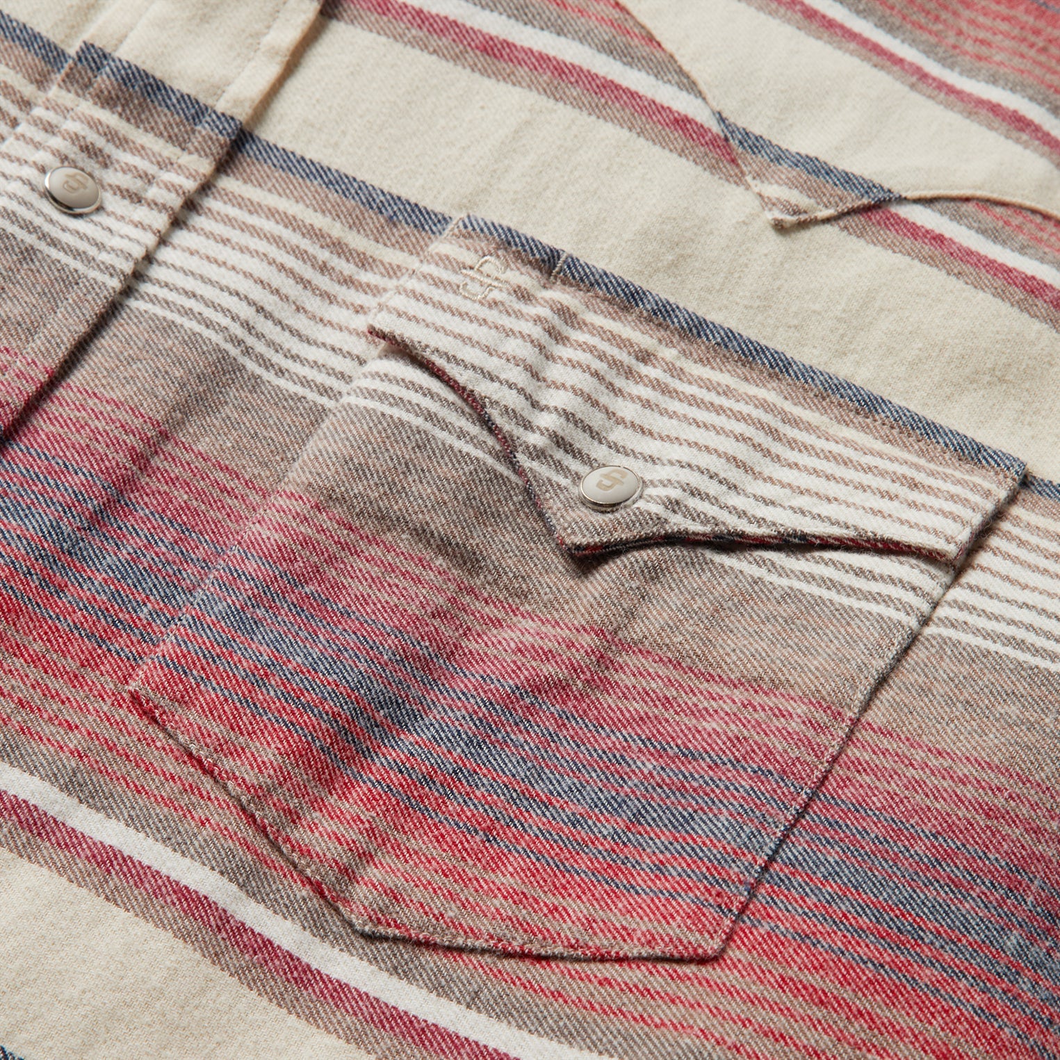 Brushed Twill Striped Shirt | Stetson Red